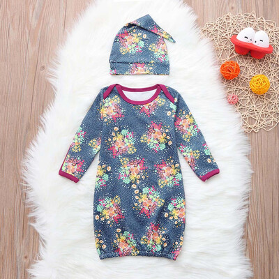 

Newborn Baby Boy Girls Swaddle Blanket Sleeping Muslin Wrap Hairband Set