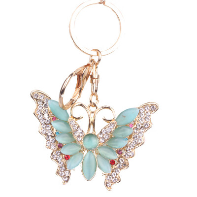 

New fashion flower butterfly rhinestone key chain sweater chain mobile phone bag creative gift pendant car ornaments