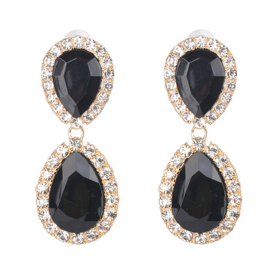 

2019 ZA Fashion vintage Full Crystal Drop Earrings Women Geometric Statement Rhinestone Earrings Wedding Party Jewelry