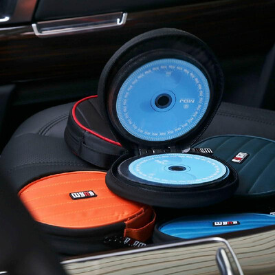 

BUBM 32 Disc Capacity CDDVD Portable Carry Wallet CD Round Twill Storage Bag Waterproof&Non-slip CD Storage Bag for Car Home