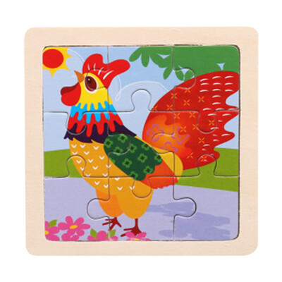 

Gotoamei Wooden Animal Puzzle Educational Developmental Baby Kids Training Toy