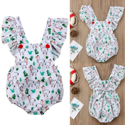 

AU Newborn Baby Girl Backless Romper Bodysuit Jumpsuit Outfits Sunsuit Clothes