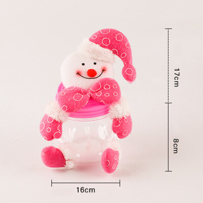 

1 Cute Christmas Candy Storage Box Jar Bottle Santa Claus Xmas Home Decoration