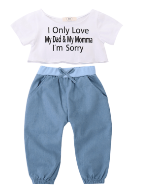 

Toddler Baby Girl Kids Outfits Clothes T-shirt TopsShorts Trousers Pants Set