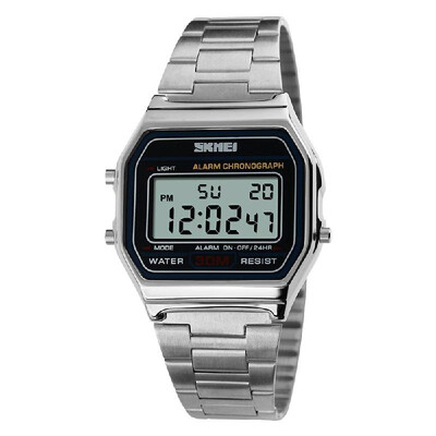 

SKMEI Cool Digital Men Women Bussiness Wristwatch Luxury Vintage Luminous Couple Watch 3ATM Water-resistant Multi-function Unisex