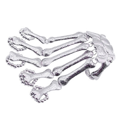 

New Hot Halloween Hand Bone Palm Skeleton Ghost Paw Bracelet With Fingers Bangle Accessories