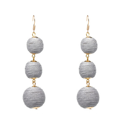 

JURAN 14 Colors Elegant Ball Drop Earrings Fashion Jewelry Unique Red Long Dangle Earring For Women Trendy Fashion Jewelry