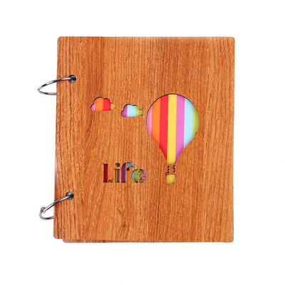 

6 Inch 100 Sheets Wooden Photo Album Scrapbooking Baby Commemorative Albums