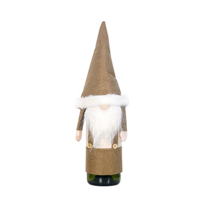 

Christmas Drawstring Decorative Wine Bottle Bags Cover for Ornaments Holiday Dinning Table Decor Party Xmas Festival