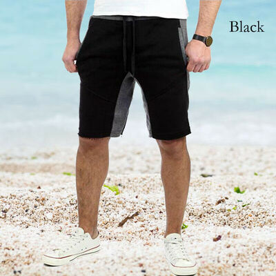 

SUNSIOM Mens Summer Color Matching Gym Fitness Casual Shorts Loose Beach Shorts