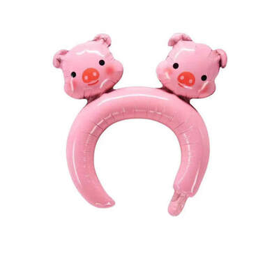 

5 Pcslot Foil Balloon Cute Cartoon Animals Party Balloon Hair Hoop Party Favor For Kids Home Party Festival Ballon Decor