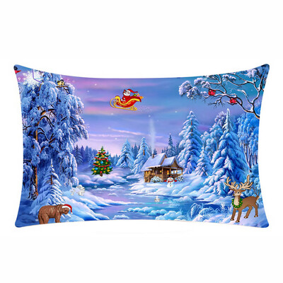 

〖Follure〗Merry Christmas Rectangle Cushion Cover Throw Pillow Case Pillowcase