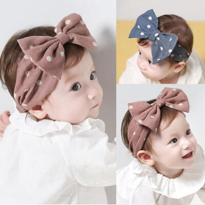 

Cute Newborn Toddler Baby Girls Bowknot Elastic Flower Headband Hair Band