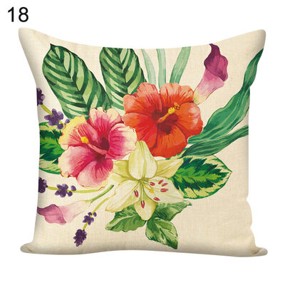 

Flower Green Plants Square Throw Pillow Case Cushion Cover Sofa Bed Car Decor