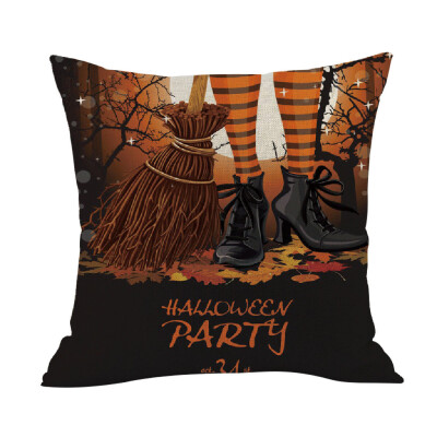 

〖Follure〗Halloween Pillowcase Cushion Case Home Decoration Linen Cushion Cover