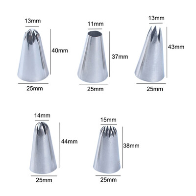 

5 Pieces Cake Decorating Supplies Kit Reusable Tools Set for Cupcakes Decorating Kit New