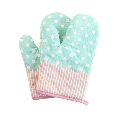 

Heat-Proof Microwave Oven Barbecue Pot Gloves Mitts Lattice Kitchen Gloves