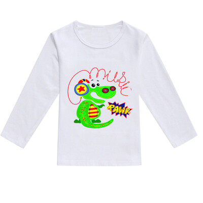 

Toddler Baby Kids Boys Girls Spring Cartoon Print Tops T-shirt Casual Clothes