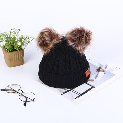 

Tailored Unisex Winter Thicken Warm Hat For Men And Women Ear Warm Hat with Hairball