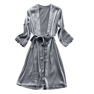 

Toponeto Sexy Lingerie Women Silk Lace Robe Dress Babydoll Nightdress Sleepwear Kimono
