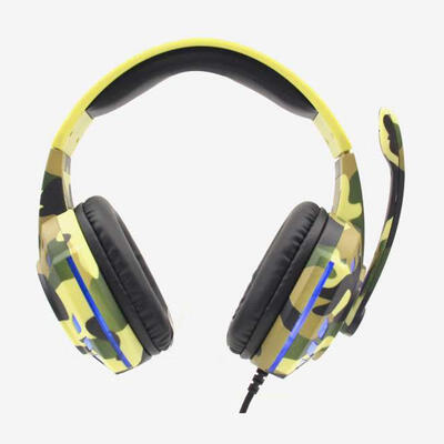 

KOMC 305 Camouflage Stereo Wired Headphones Over-ear 35mm Gaming Headsets Noise Isolation Earphones