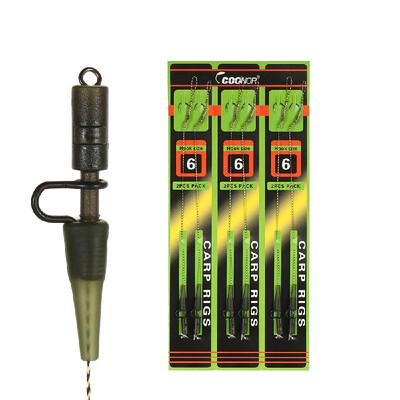 

Carp Fishing Hair Rigs Braided Thread Curve Shank Fishing Hook with Line Carp Rigs Fishing Accessories