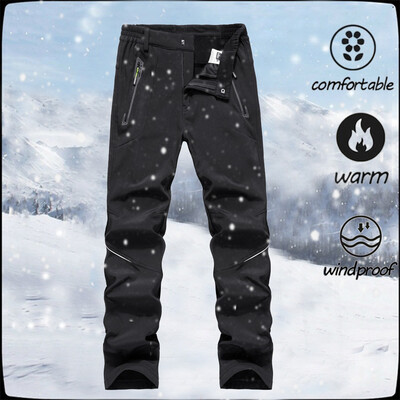 

Gobestart Men Couple Waterproof Windproof Outdoor Hiking Warm Winter Thick Pants Trousers
