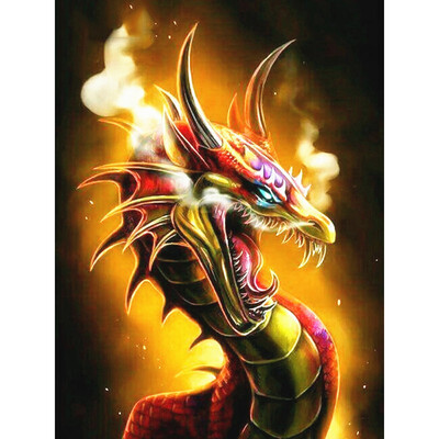 

Diamond Embroidery Full Display Dragon 5D Diamond Painting Full Square&round Diamond Mosaic Animal Rhinestone Picture