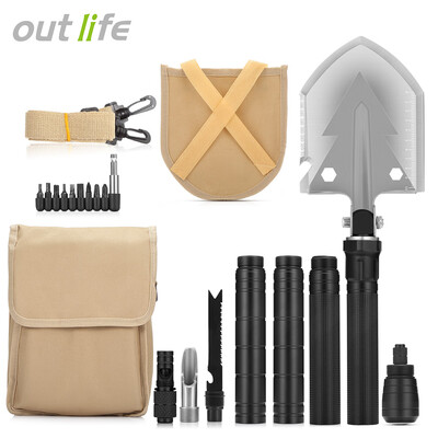 

Outlife Military Folding Shovel with Carrying Bag Army Multi-tools for Camping