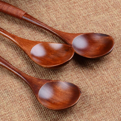 

Siaonvr Lot Wooden Spoon Bamboo Kitchen Cooking Utensil Tool Soup Teaspoon Catering