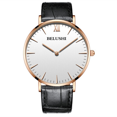 

New ultra-thin mens watch belt waterproof wrist watch student fashion Korean fashion sports quartz watch