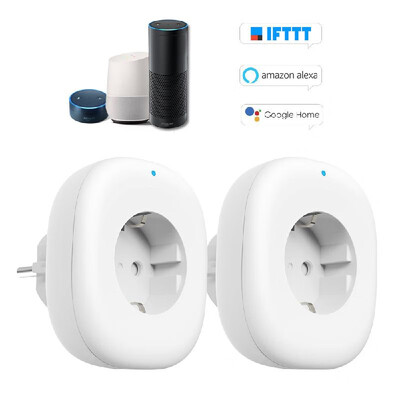

Wifi Smart Socket with Energy Monitoring Function Big OnOff Switch Button Smart Alexa Outlet Support APP Remote Control Timing Fu