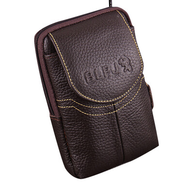 

Tailored Mens Retro Leather Wallet Casual Leather Phone Card Case Zipper Belt Wallet