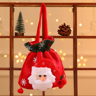 

Merry Christmas Gift Handbag Drawstring Candy Bag Santa Claus Gift Bag Home Party Xmas Decoration