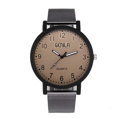 

Gobestart New Men Watch Stainless Steel Clock Male Quartz Alloy Belt Casual Wristwatch