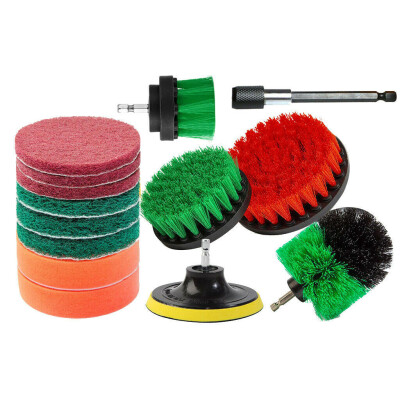 

〖Follure〗Drill Brush Scrub Pads 14PCS Drill Clean Brush Scrub Pads Sponge Power Attachmen