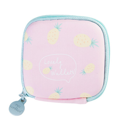 

Toponeto Storage Bag Fresh Style Cartoon Pattern Portable USB Cable Earphone Storage Bag