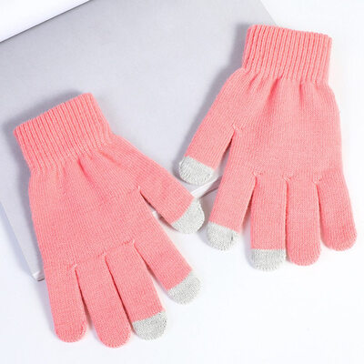 

2019 Winter Gloves Women Men Unisex Knitted Warm Mittens Call Talking &Touch Screen Glove Mittens