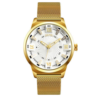 

SKMEI Mens Watches Luxury Quartz Watch Fashion Stainless Steel Business WristWatch