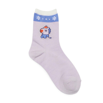 

Kpop BTS Bangtan Boys Cute Cartoon Socks BTS Middle Cut Snowflake Cotton Socks