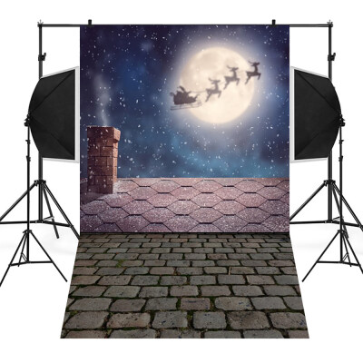 

〖Follure〗Christmas Backdrops Pumpkin Vinyl 3x5FT Lantern Background Photography Studio