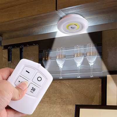 

〖Follure〗3pcs Wireless LED Remote Control Battery Under Cabinet Night Light Wall Lamp
