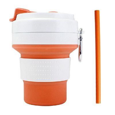 

Portable Silicone Travel Cup Foldable Cup with Straw for Outdoor Camping Travel Office BPA Free 350ml118OZ