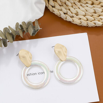 

Flashbuy Metal Pearl Drop Earrings For Women Geometric Acrylic Multi Style Earrings Girls Fashion Jewelry Wedding Accessories