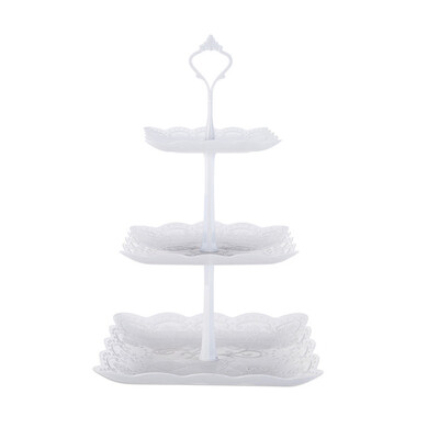 

Gobestart 3-Tier Cupcake Stand Cake Dessert Wedding Event Party Display Tower Plate Round