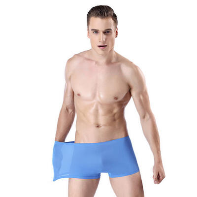 

Mens Breathable Ice Silk Boxer Briefs Comfort Seamless Pouch Underwear