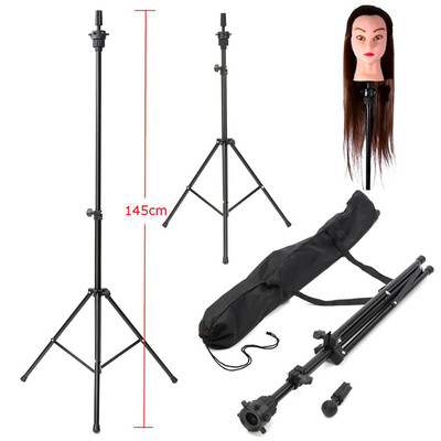 

〖Follure〗Adjustable Wig Head Tripod Stand Mannequin Tripod Hairdressing Training Holder
