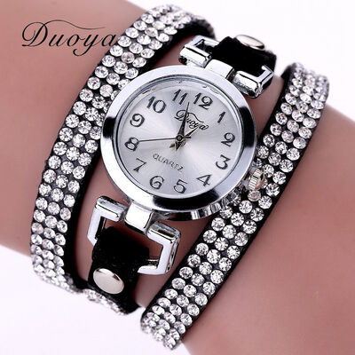 

Womens Watch Fashion Trends Korean Knitting Diamond Circle Womens Watch
