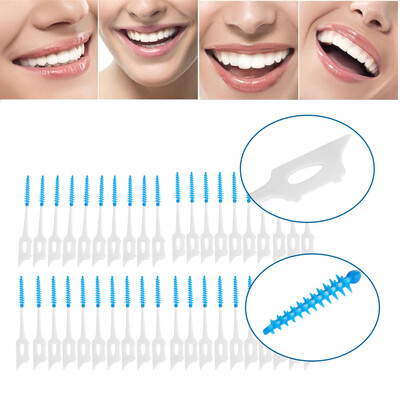 

40pcsset Fashionable Disposable Toothpicks Soft Interdental Brushes Dental Oral Care Tools