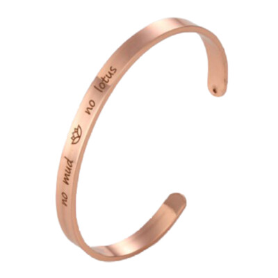 

Creative New Fashion Women Ladies Stainless Steel No Mud No Handcrafted Diy Letter Opening Bangle Bracelet Jewelry Gifts